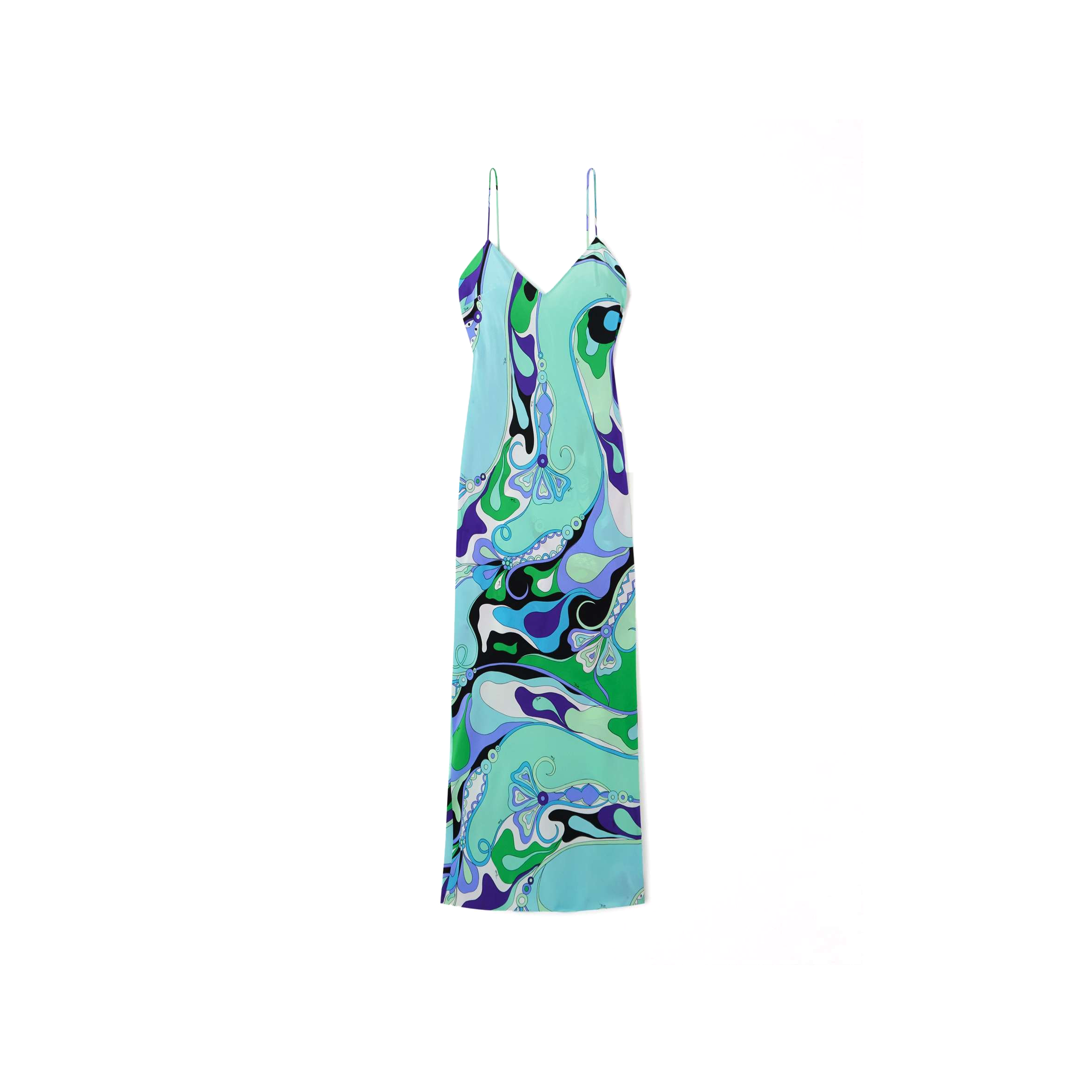 PUCCI PRINTED SILK CREPE DE CHINE MAXI DRESS 5HRI265H733025